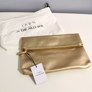 THE JILLY BOX WINTER 2022 Fawn Design Gold Foldover Clutch